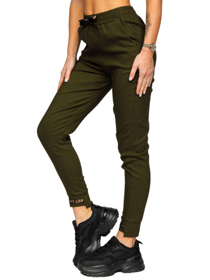 Pantaloni joggers cargo kaki dame Bolf AF5119ND