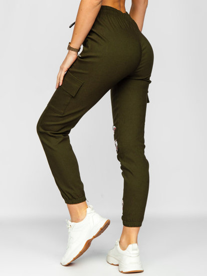 Pantaloni joggers cargo kaki dame Bolf AF5120ND