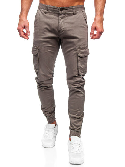 Pantaloni joggers cargo maro Bolf 77322