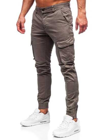 Pantaloni joggers cargo maro Bolf 77322