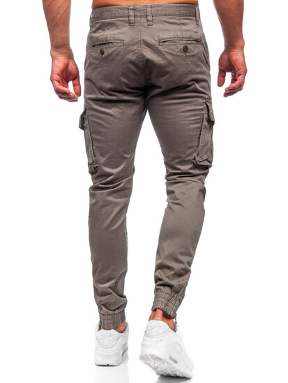 Pantaloni joggers cargo maro Bolf 77322