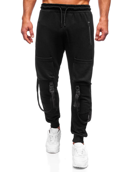 Pantaloni joggers cargo negri Bolf 6581