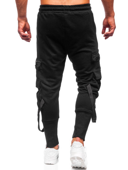 Pantaloni joggers cargo negri Bolf 6582