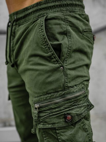 Pantaloni joggers cargo verzi Bolf CT6702