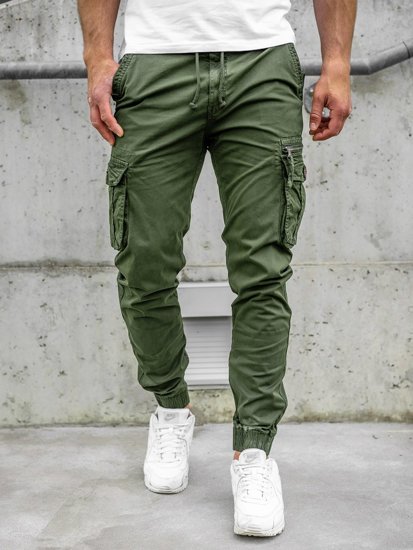 Pantaloni joggers cargo verzi Bolf CT6702