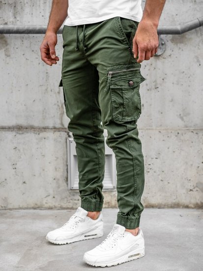 Pantaloni joggers cargo verzi Bolf CT6702