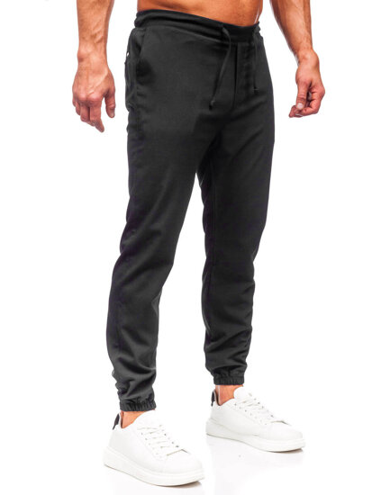 Pantaloni joggers negri Bolf 0065