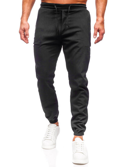 Pantaloni joggers negri Bolf 0065