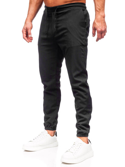 Pantaloni joggers negri Bolf 0065