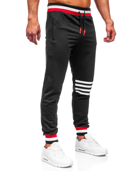 Pantaloni joggers negri Bolf 7033