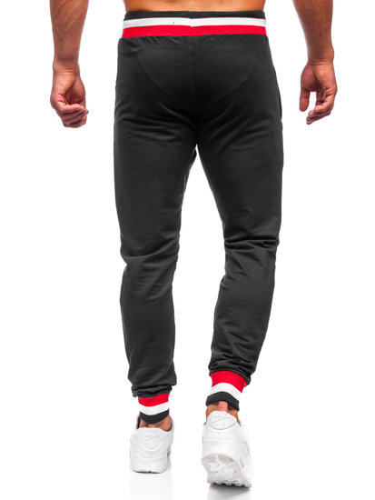 Pantaloni joggers negri Bolf 7033