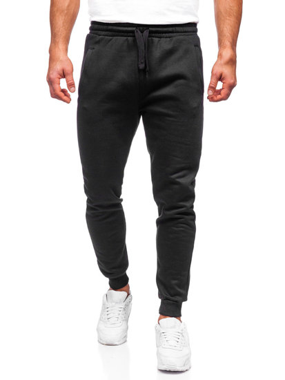 Pantaloni joggers negri Bolf CK01