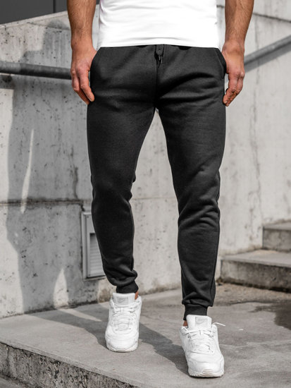 Pantaloni joggers negri Bolf CK01