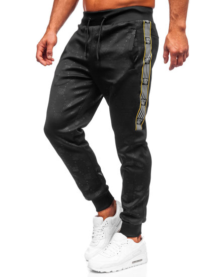 Pantaloni joggers negri Bolf HM386