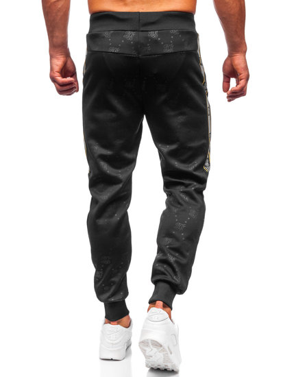 Pantaloni joggers negri Bolf HM386