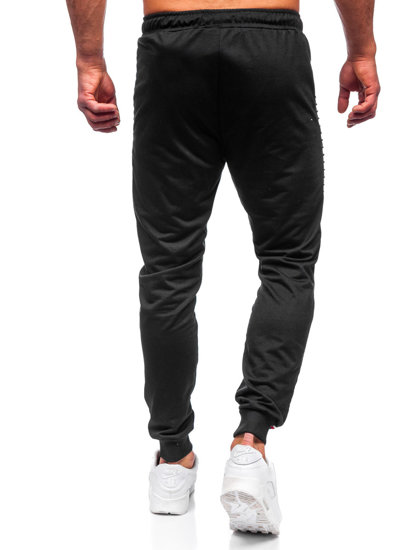 Pantaloni joggers negri Bolf K10329