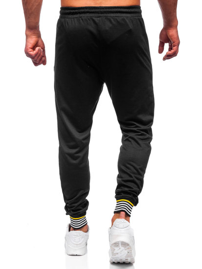 Pantaloni joggers negri Bolf K10332