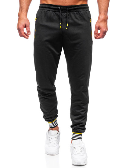 Pantaloni joggers negri Bolf K10332