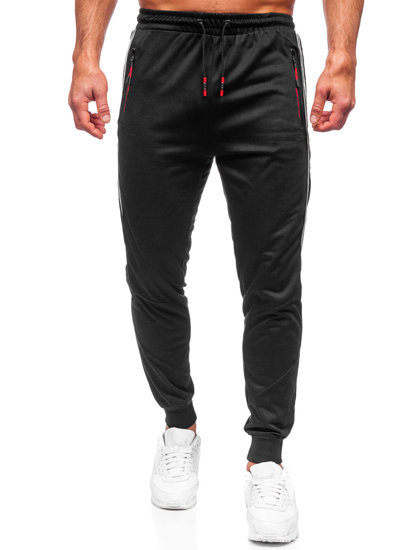 Pantaloni joggers negri Bolf K10338