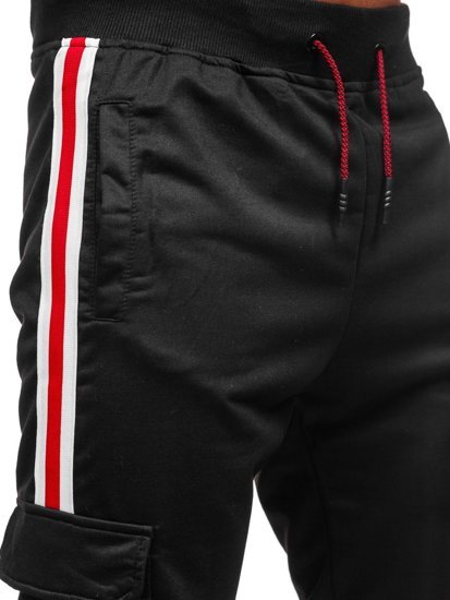 Pantaloni joggers negri Bolf YLB88018