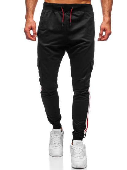 Pantaloni joggers negri Bolf YLB88018