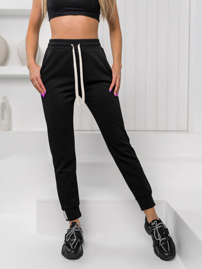 Pantaloni joggers negri dame Bolf W7803