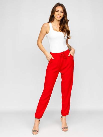 Pantaloni joggers roșii dame Bolf W5071