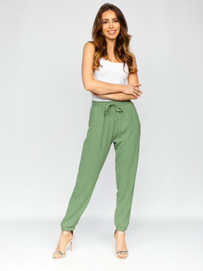 Pantaloni joggers verzi dame Bolf W5071