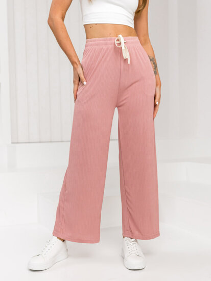 Pantaloni largi roz dame Bolf W7955