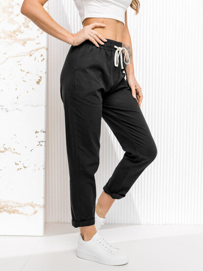 Pantaloni negri dame Bolf W7832