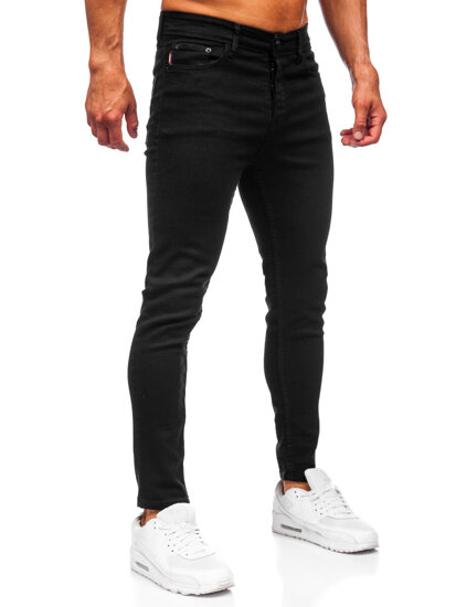 Pantaloni negri pentru bărbați, blugi slim fit Bolf 6100