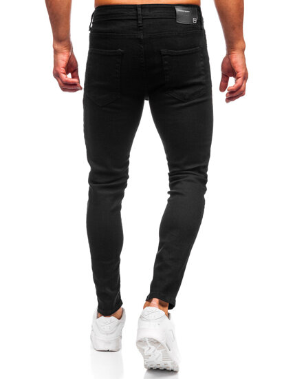 Pantaloni negri pentru bărbați, blugi slim fit Bolf 6100