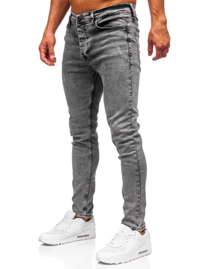 Pantaloni negri pentru bărbați, blugi slim fit Bolf 6512