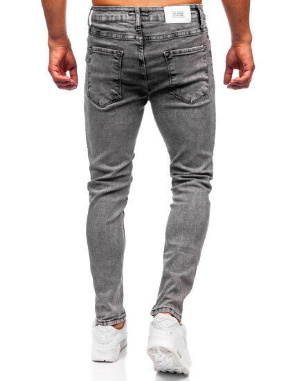 Pantaloni negri pentru bărbați, blugi slim fit Bolf 6512