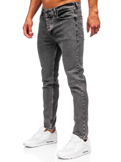 Pantaloni negri pentru bărbați, blugi slim fit Bolf 6521