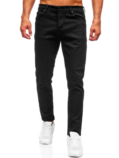 Pantaloni negri pentru bărbați, blugi slim fit Bolf 6522