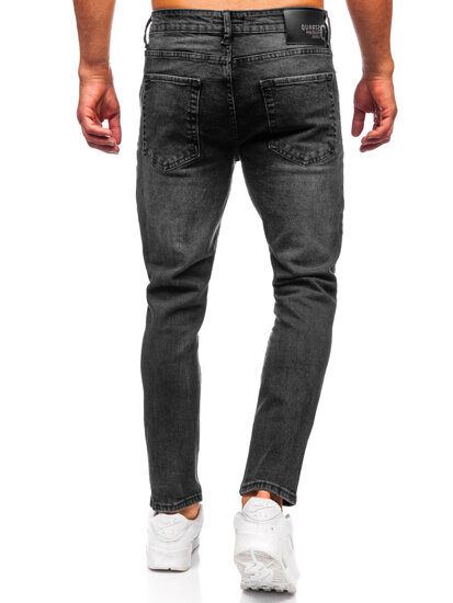 Pantaloni negri pentru bărbați, blugi slim fit Bolf 6526