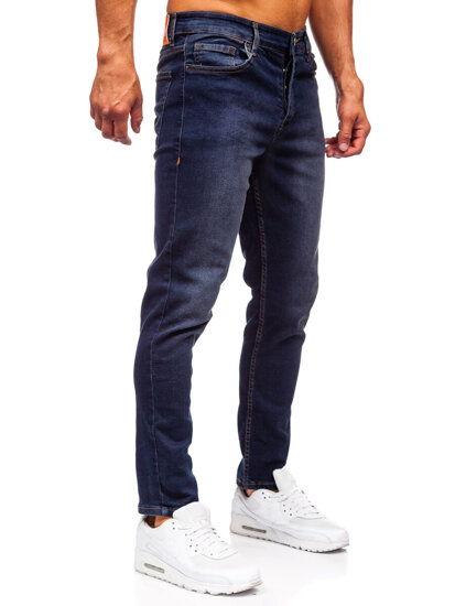 Pantaloni negri pentru bărbați, blugi slim fit Bolf 6576