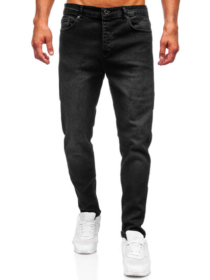 Pantaloni negri pentru bărbați, blugi slim fit Bolf 6588