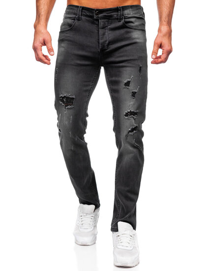 Pantaloni negri pentru bărbați, blugi slim fit Bolf MP0018N