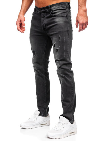 Pantaloni negri pentru bărbați, blugi slim fit Bolf MP0018N