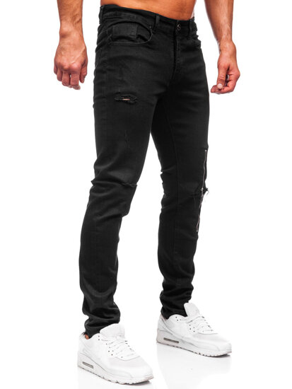 Pantaloni negri pentru bărbați, blugi slim fit Bolf MP0087N