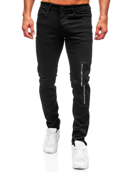 Pantaloni negri pentru bărbați, blugi slim fit Bolf MP0087N