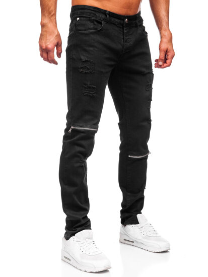 Pantaloni negri pentru bărbați, blugi slim fit Bolf MP0117N