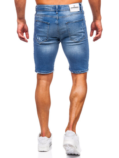 Pantaloni scurți albaștri din denim pentru bărbați Bolf 0366