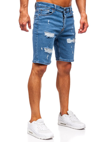 Pantaloni scurți albaștri din denim pentru bărbați Bolf 0786