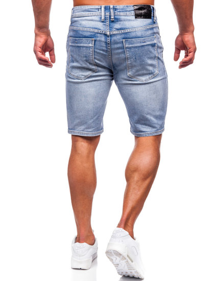 Pantaloni scurți albaștri din denim pentru bărbați Bolf MP0263BC