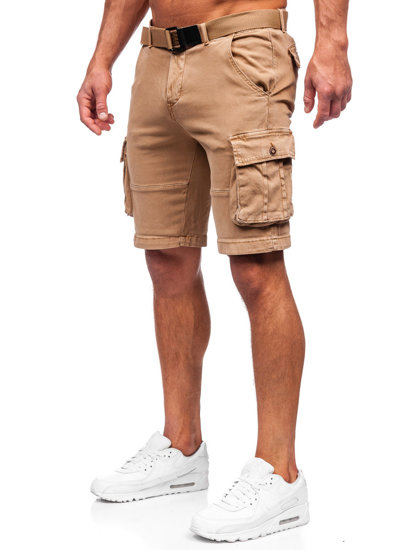 Pantaloni scurți cargo camel cu curea Bolf MP0109K