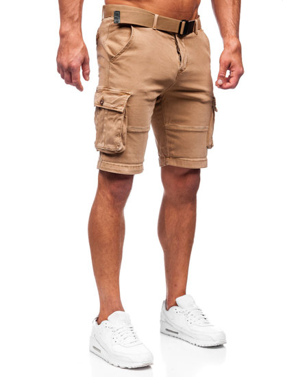 Pantaloni scurți cargo camel cu curea Bolf MP0109K