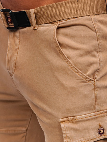 Pantaloni scurți cargo cu curea camel Bolf MP0109KA